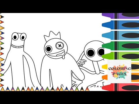 Rainbow Friends Coloring Pages For Kids/Itro & Tobu - Cloud 9 [NCS Release] #coloring #roblox