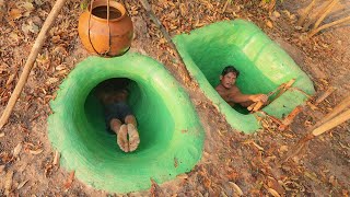 2 Man Complete Temple Underground Tunnel Swimming Pools With Slide [Full Video]