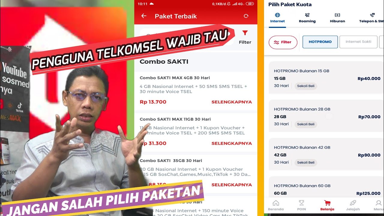 Telkomsel Mempunyai Banyak Jenis Paket Internet Murah I Review Lengkap Paket Data Telkomsel