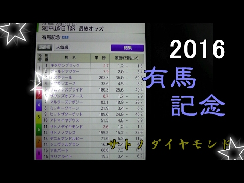 2016・複勝10万円勝負＃60・有馬記念　THE ARIMA KINEN