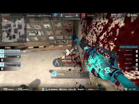 CS GO CLG vs KKONA Clan ESL Pro League 2016 Dust 2 Map 2