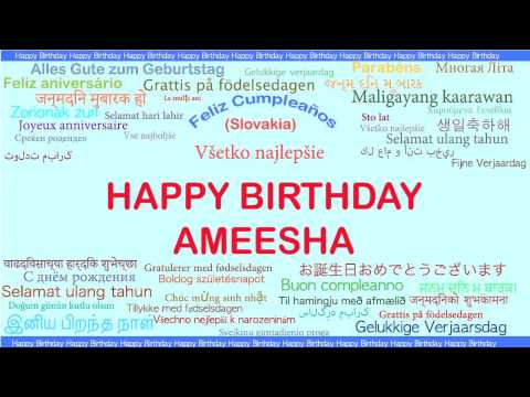 Ameesha   Languages Idiomas - Happy Birthday