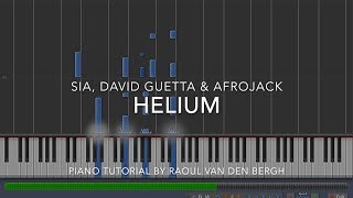 Sia, David Guetta &amp; Afrojack - Helium (Piano Tutorial + Sheets)