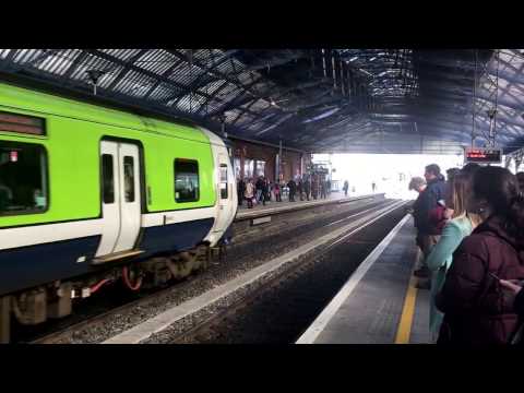 Irish Rail Announcement at Pearse for 16:43 Newbridge Service and 29000 DMU arrives (7/4/17)