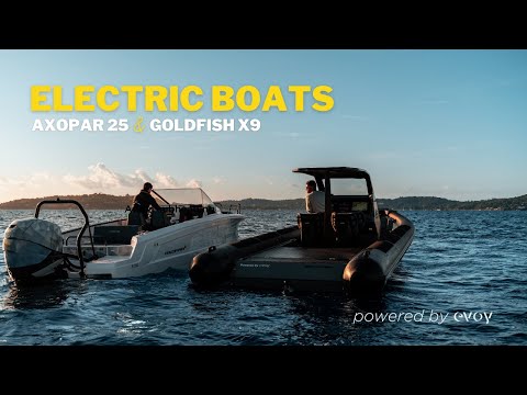 Electric Axopar and Goldfish Boat Powered by Evoy