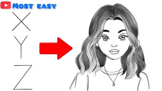 Cute girl drawing | Girl drawing easy step by step | beautiful girl drawing for beginners