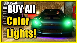 How to Buy Colored Headlights on Vehicle in GTA 5 Online (LS Car Meet)