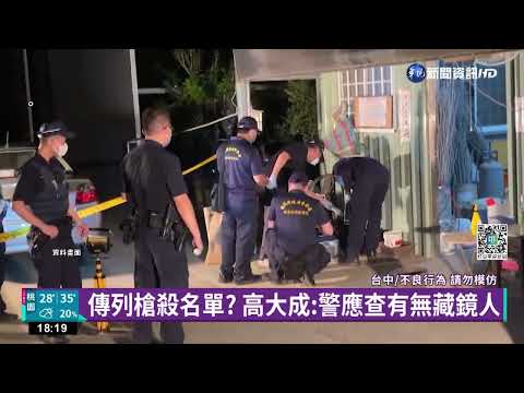 傳列槍殺名單? 高大成:警應查有無藏鏡人