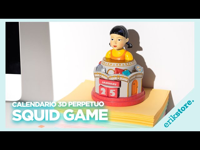 Vídeo relacionado con Grupo Erik Juego del Calamar Calendario Perpetuo 3D