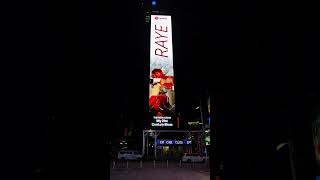 RAYE My 21st Century Blues, British Singer, Songwriter Raye Cool Billboard In Times Square NYC