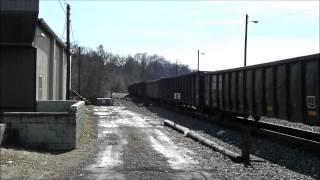 preview picture of video 'CSX 828 in Connellsville, PA 2/7/15'