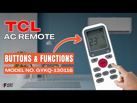 TCL AC Remote Buttons & Functions (Model : GYKQ-130116) | RCL Heat Pump Remote Instructions