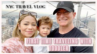 NYC TRAVEL FAMILY VLOG | TRAVELING WITH A TODDLER FOR THE FIRST TIME | CRISTINA TAVERAS