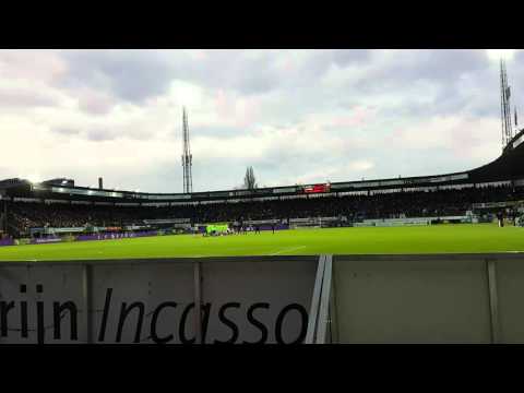 Opkomst spelers kampioenswedstrijd Sparta-Jong Ajax