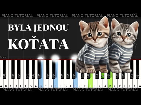 Byla jednou koťata - večerníček  (piano tutorial | jak hrát)