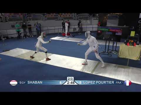 2022 113 T64 10 M E Individual Cairo EGY GP YELLOW LOPEZ POURTIER FRA vs SHABAN EGY