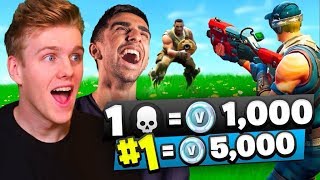 1 KILL = 1000 *FREE* VBUCKS In Fortnite Battle Royale w/ Vikkstar123