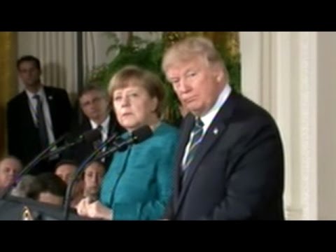 "We Have Something In Common" President Trump Tells Angela Merkel On Being Wire Tapped By Obama