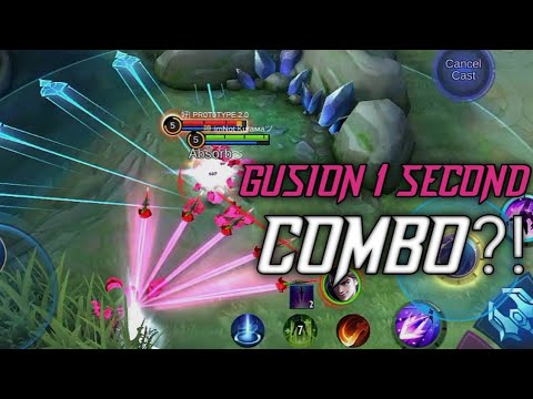 GUSION 1 SECOND COMBO|GUSION GAMEPLAY| MLBB