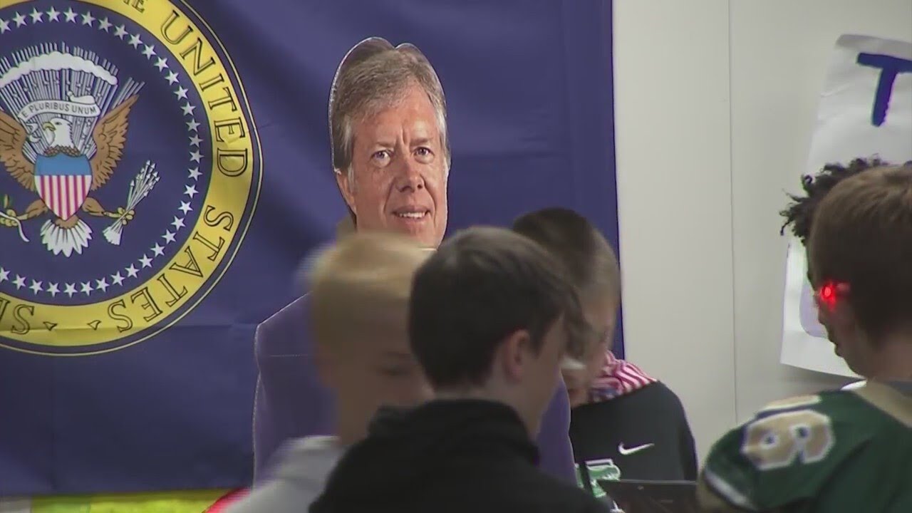 Grizzell Middle Schoolers celebrate Jimmy Carter's 100 years of service