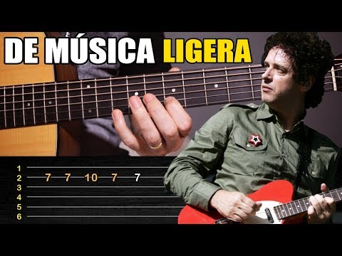 De Música Ligera (punteo) - Guitar Tabs - Acousterr