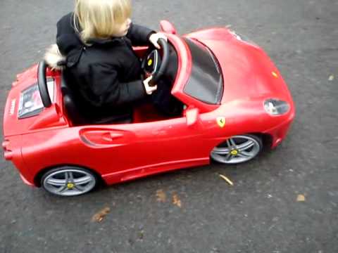 some kid driving a ferrari.