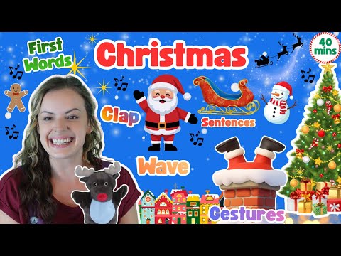 Baby Learning With Miss Katie Christmas For Toddlers! Jingle Bells First Words, Sentences & Gestures