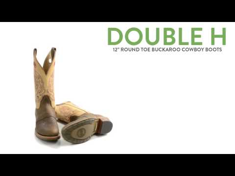 Double H 12” Buckaroo Cowboy Boots - Round Toe (For Women)