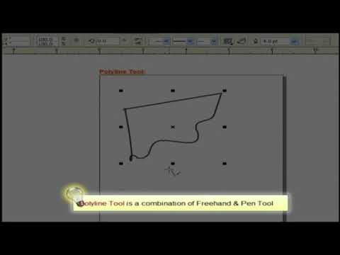 Pen,Polyline & Point Curve Tool | Rectangle & 3 Point Rectangle Tool | Learn CorelDraw X3 in Englsih