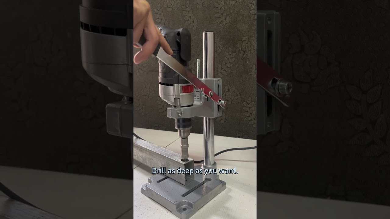 Cast Iron Base Drill Stand Stable Electric Drills Stand Positioning Bench Drill Stand #woodworking