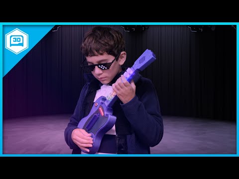 Guitar Synth with CircuitPython SynthIO, a 3D-printed synth guitar