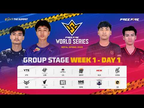Free Fire World Series Nepal Spring 2026 | Week 1 - Group Stage | Day 1