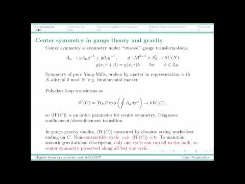 Edgar Shaghoulian: Higher-form symmetries and AdS/CFT