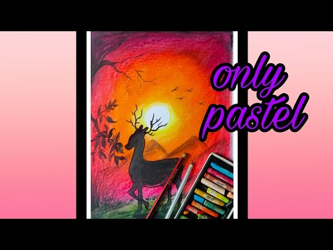 a amazing pastel drawing..How to draw a night mode..