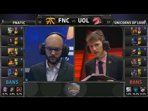 FNC vs UOL Game 1 Highlights - FNATIC vs UNICORNS OF LOVE - SEMIFINAL EU LCS SUMMER 2015 PLAYOFFS