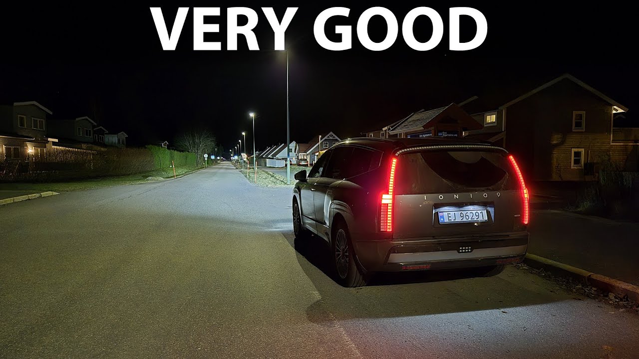 Hyundai Ioniq 9 headlights test