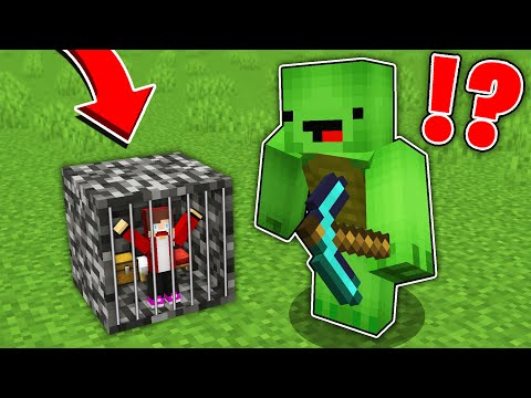 JJ Escapes Mikey's Tiny Prison in Minecraft - Shizo Craze