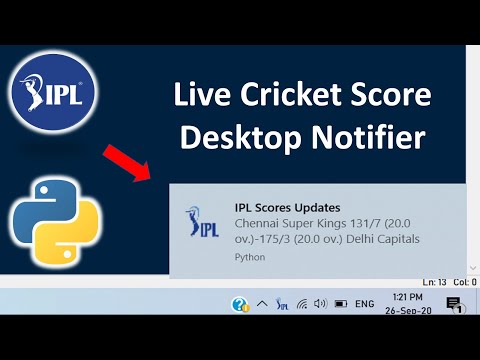 Python Mini Projects Live Cricket Score Desktop Notifier Using Python Ak