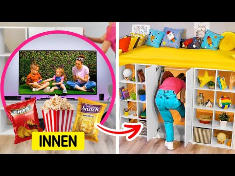 🔒 Einen geheimen Raum bauen: Unglaubliche Hausumgestaltungen und Hacks ✨🏡