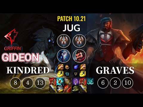 GRF GIDEON Kindred vs Graves Jungle - KR Patch 10.21
