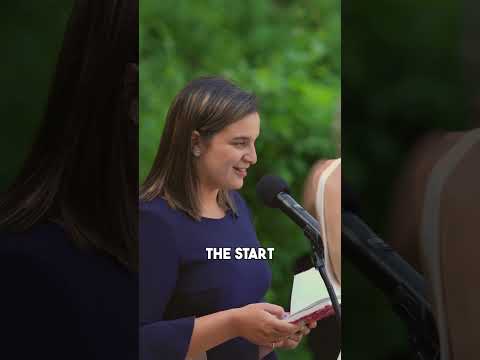 Officiant opens ceremony with the cutest line!