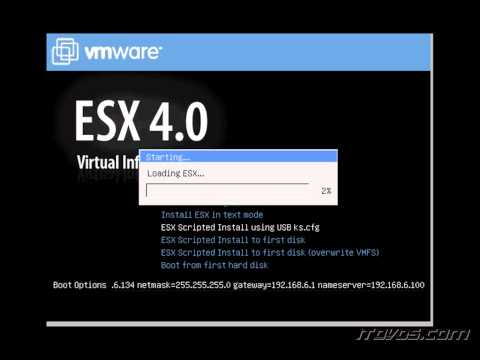 VMware vSphere CBT - Install ESX 4 From ks.cfg File That Is On A Web Server