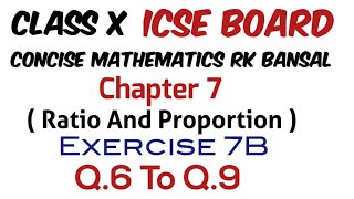 Exercise 7B Class 10 Maths ICSE Board