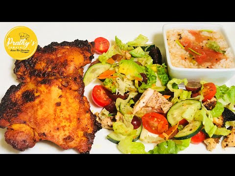 Grilled Chicken recipe in tamil/Avacado Salad-recipe inTamil/spicy grilled Chicken and avocado salad