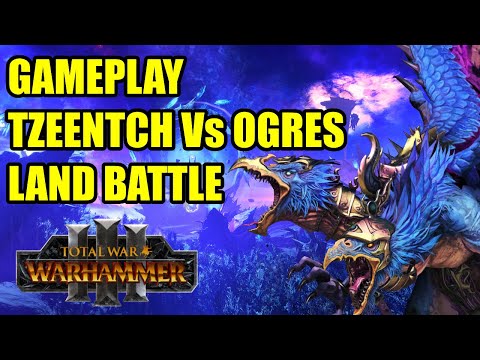 GAMEPLAY - Tzeentch Vs Ogres - LAND BATTLE - Total War Warhammer 3
