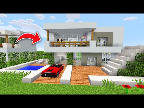 JustZaku - How to BUILD MODERN HOUSE in MINECRAFT / House Ideas