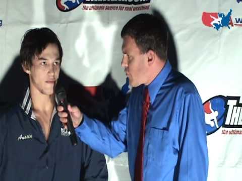 Junior Freestyle 135 pound champion Austin Ormsbee of New Jersey