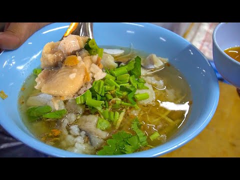 PORRIDGE - Porridge Fish Spicy Sauce - THAI STREET FOOD - Porridge Recipe Thai food