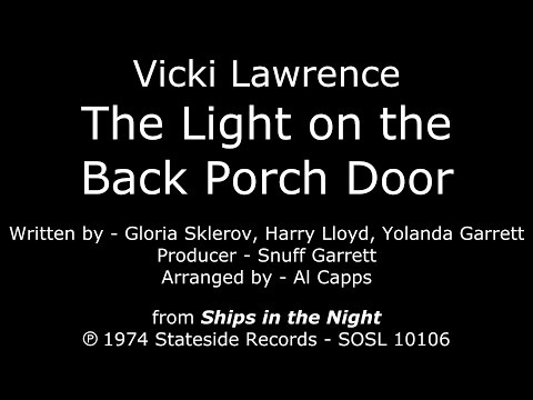 The Light on the Back Porch Door [1974 SIDE-B SINGLE] Vicki Lawrence - 