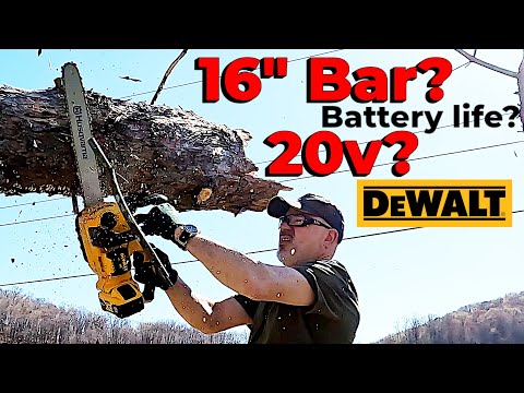 Testing the Dewalt 20v chainsaw 16 inch bar